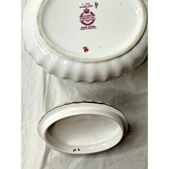 Minton Marlow China Bowl Lid S 309 Wreath Backstamp Replacement Mothers Day Gift - Picture 5 of 9